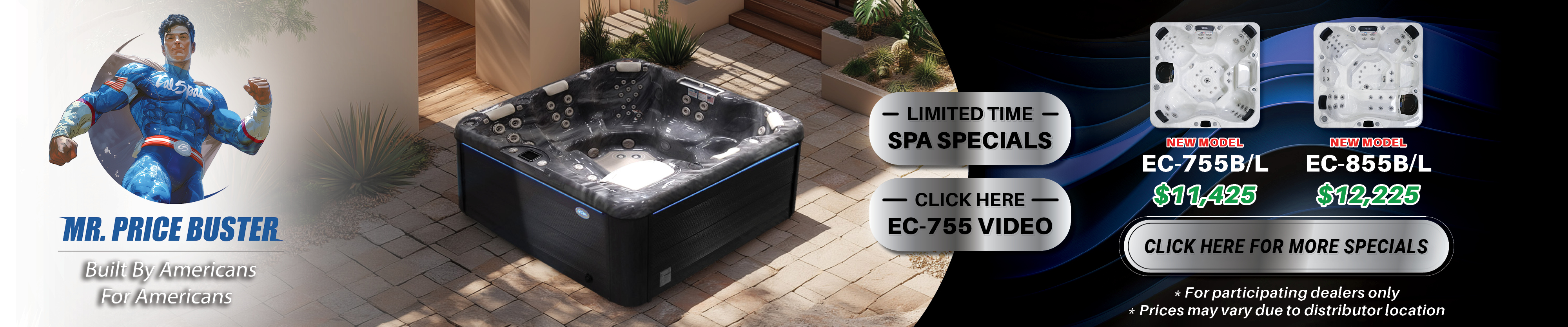 Calspas hot tub being used in a family setting - Gary